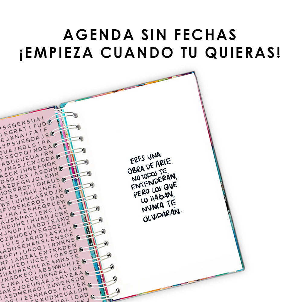 Agenda, planificador mensual y semanal, organizador, diario, metas modelo: Siena