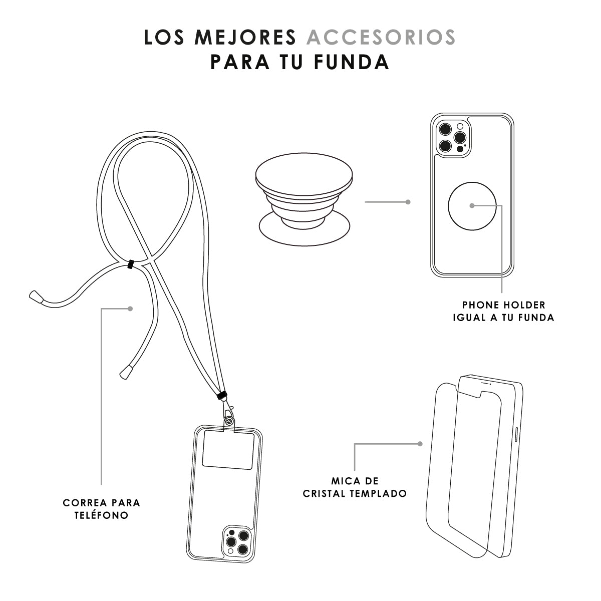 Set funda Magsafe ultra protectora, cartera Magsafe y holder match pintada a mano para iPhone 15 Pro - Wanda