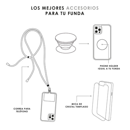 Set funda Magsafe ultra protectora, cartera Magsafe y holder match pintada a mano para iPhone 15 Pro - Wanda