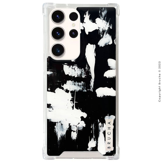 Funda Impact pintada a mano para Samsung Galaxy S23 Ultra - Pared Negra