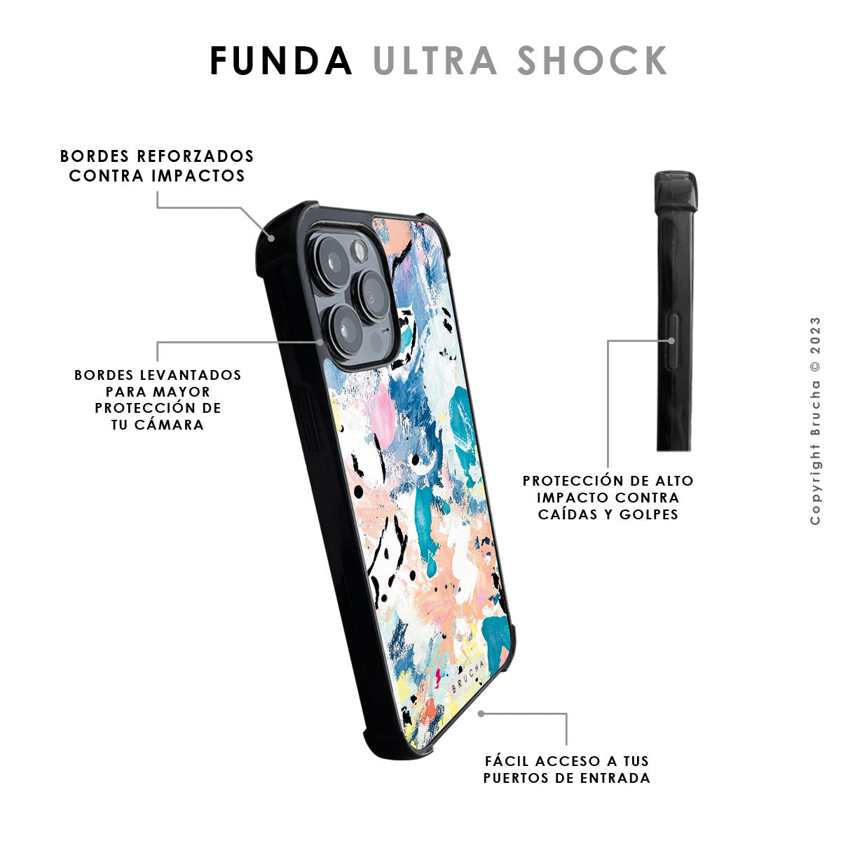 Funda para iPhone ultra resistente impresa con Print original de Brucha - Luca