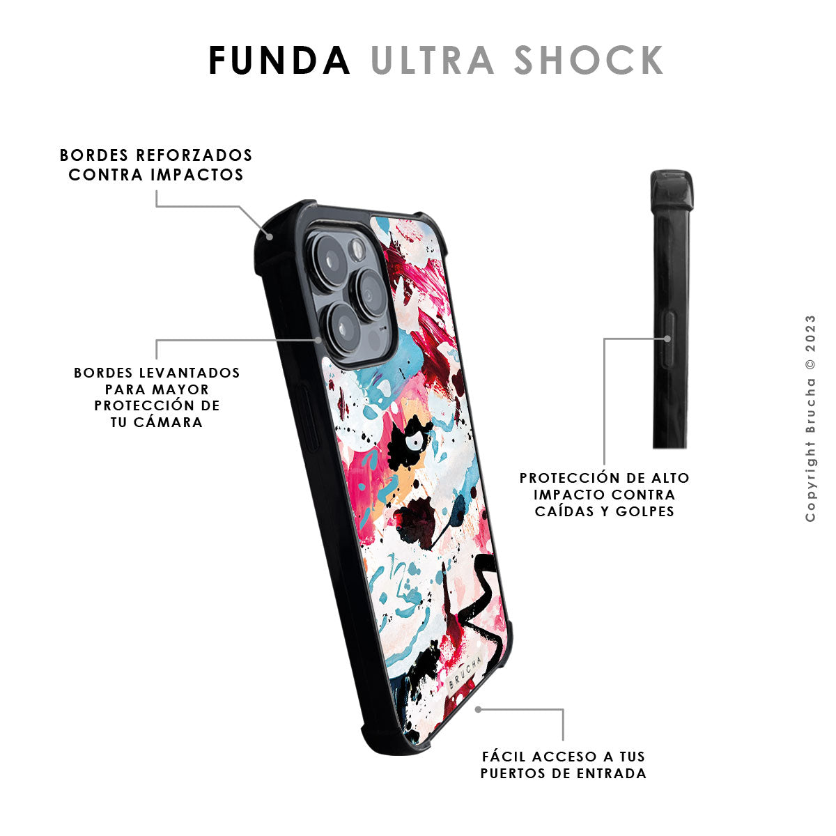 Funda para iPhone ultra resistente impresa con Print original de Brucha - Bari