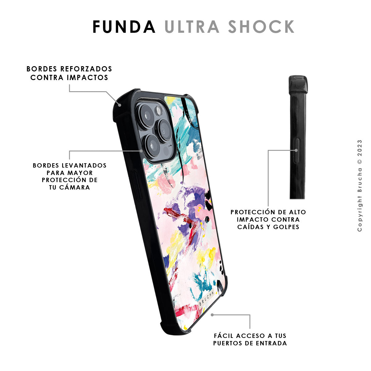 Funda para iPhone ultra resistente impresa con Print original de Brucha - Pompeya