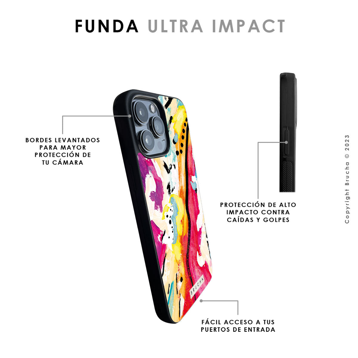 Funda para iPhone ultra resistente impresa con Print original de Brucha - Petra