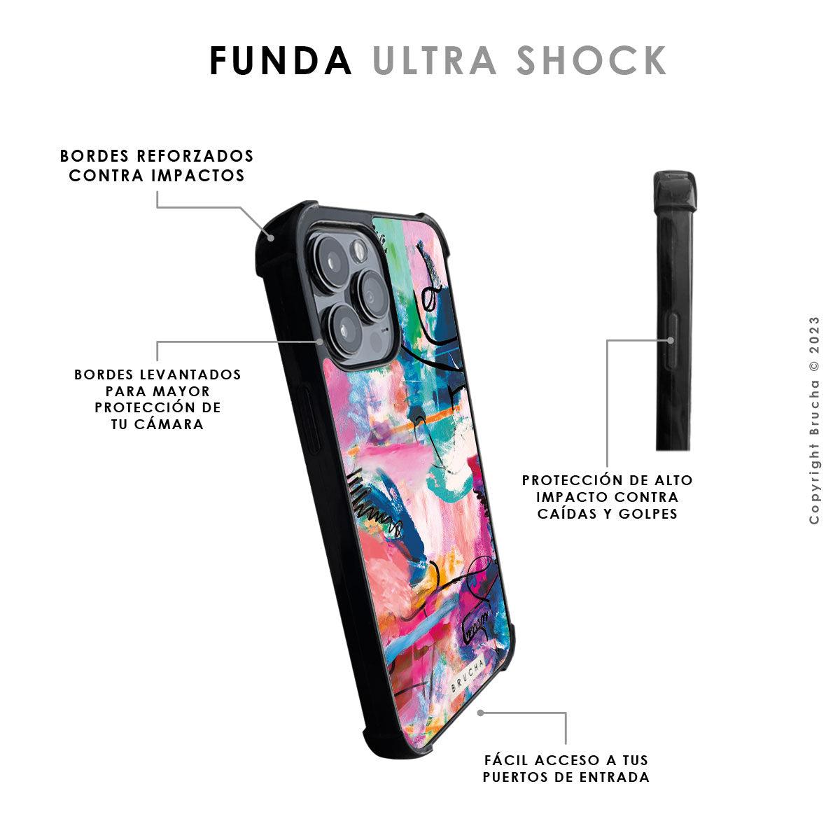 Funda para iPhone ultra resistente impresa con Print original de Brucha - Bombay