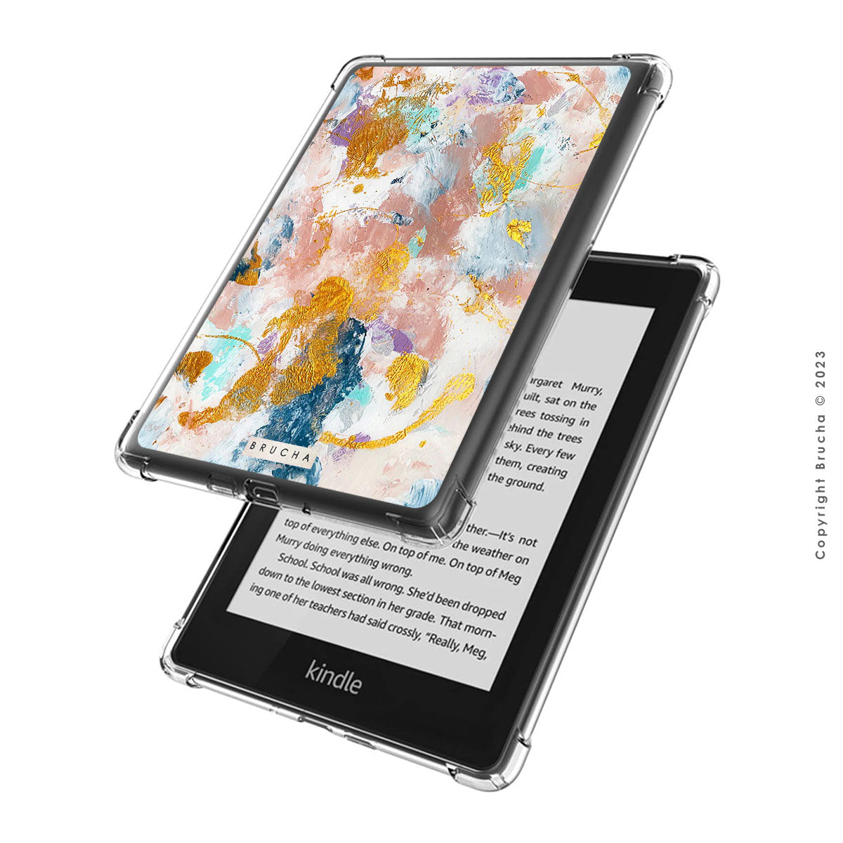 Funda ultra protectora para Kindle pintada a mano pieza única - Eugenia