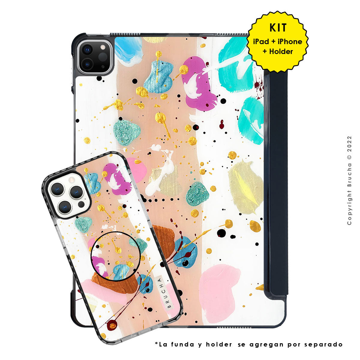 Funda ultra protectora para iPad pintada a mano pieza única - Mili