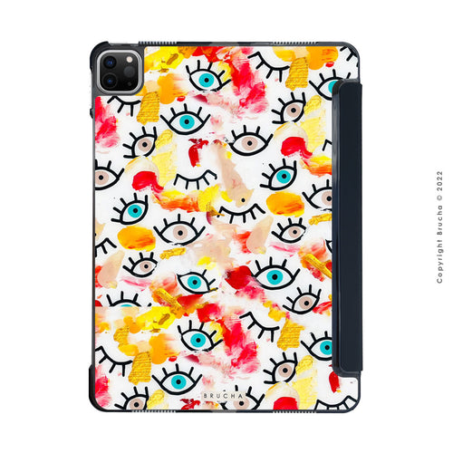 Funda ultra protectora para iPad pintada a mano pieza única - I See You Red