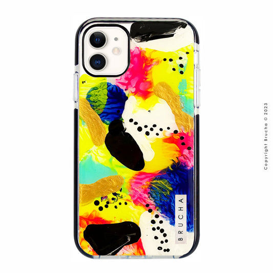 Funda ultra protectora pintada a mano para iPhone 11 – Neon