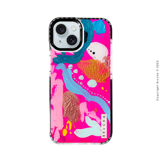 Funda ultra protectora pintada a mano para iPhone 15 - Margarita