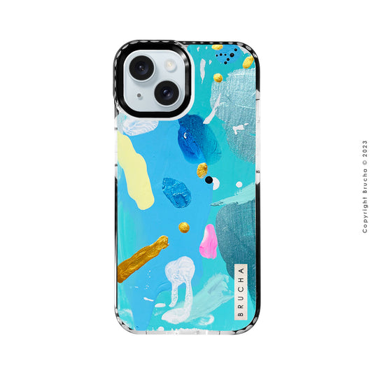 Funda ultra protectora pintada a mano para iPhone 15 - Bluo