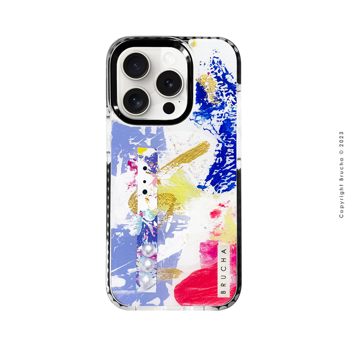 Funda ultra protectora pintada a mano para iPhone 15 Pro - Julia BRILLANTES EDICIÓN LIMITADA💎