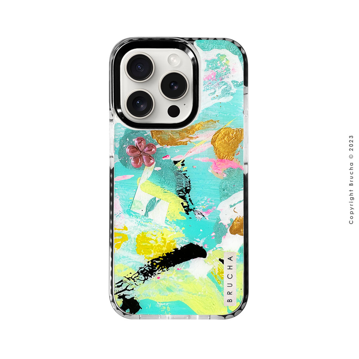 Funda ultra protectora pintada a mano para iPhone 15 Pro - Bluet BRILLANTES EDICIÓN LIMITADA💎