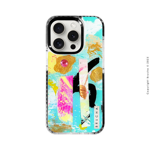 Funda ultra protectora pintada a mano para iPhone 15 Pro - Heart BRILLANTES EDICIÓN LIMITADA💎