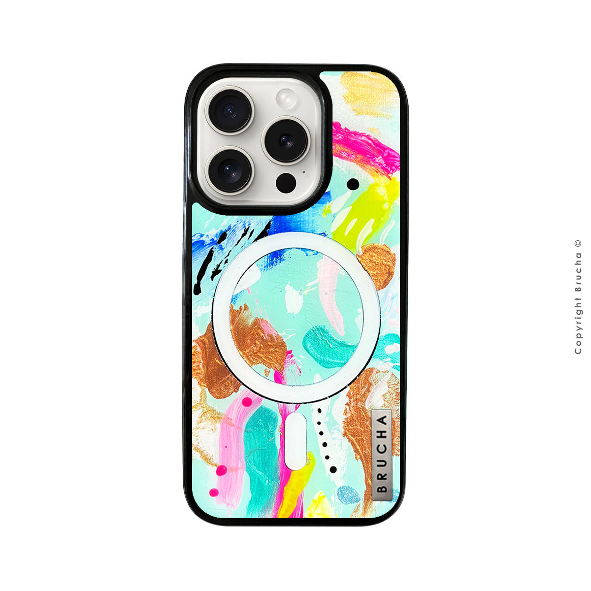 Funda Magsafe ultra protectora pintada a mano para iPhone 15 Pro - Vector