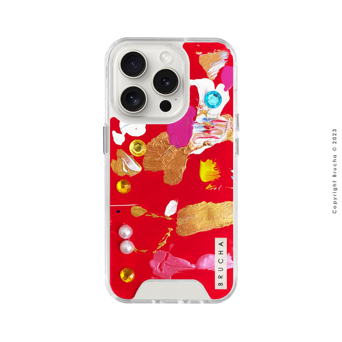 Funda Impact pintada a mano para iPhone 15 Pro - Linz BRILLANTES EDICIÓN LIMITADA💎