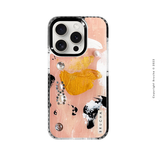 Funda ultra protectora pintada a mano para iPhone 15 Pro - Amapola BRILLANTES EDICIÓN LIMITADA💎