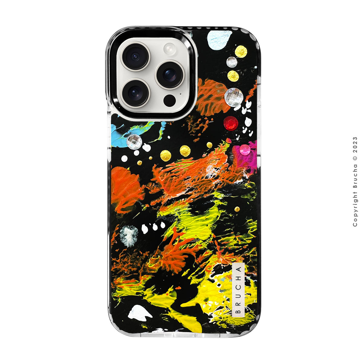 Funda ultra protectora pintada a mano para iPhone 15 Pro Max - Shaly BRILLANTES EDICIÓN LIMITADA💎