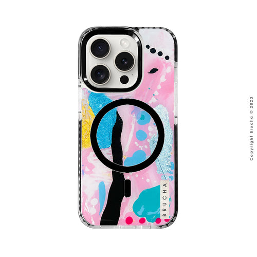 Funda Magsafe ultra protectora pintada a mano para iPhone 15 Pro - Stars