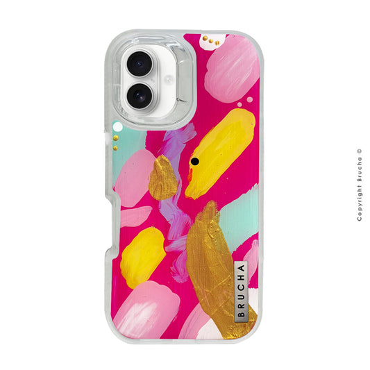 Funda ULTRA resistente transparente pintada a mano para iPhone 16 Plus - Pastriva