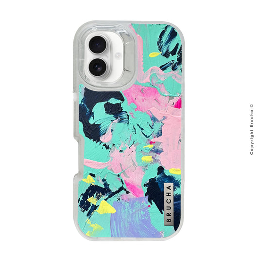 Funda ULTRA resistente transparente pintada a mano para iPhone 16 Plus - Perry