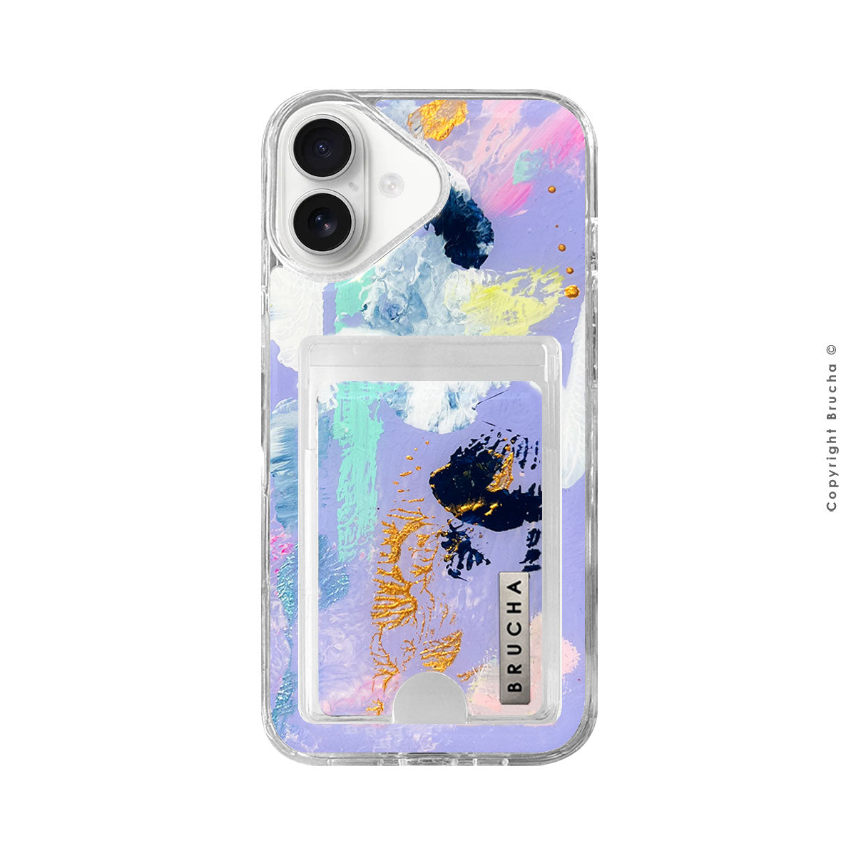 Funda Impact con cartera pintada a mano para iPhone 16 Plus - Cintia