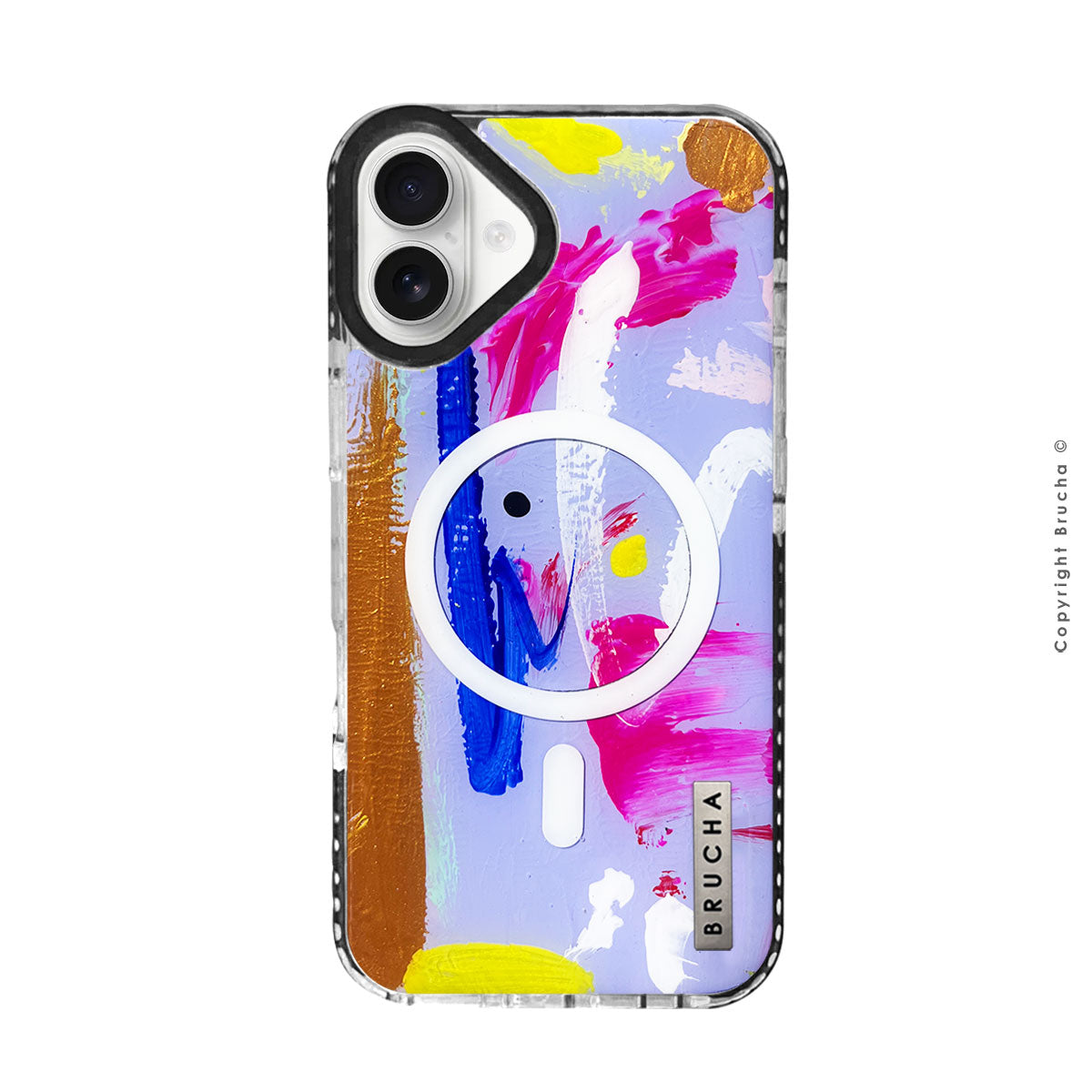 Funda Magsafe ultra protectora pintada a mano para iPhone 16 Plus - Perla