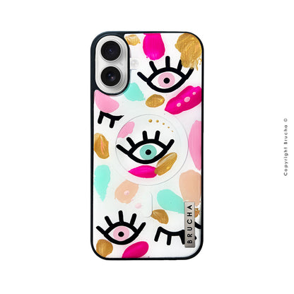 Funda Magsafe ultra protectora pintada a mano para iPhone 16 Plus - I See You