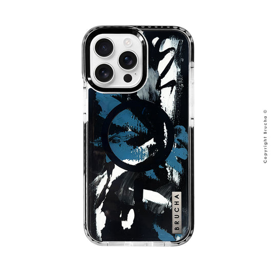 Funda Magsafe ultra protectora pintada a mano para iPhone 16 Pro Max - Blacky