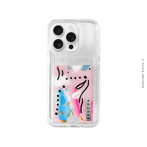 Funda Impact con cartera pintada a mano para iPhone 16 Pro - Kate