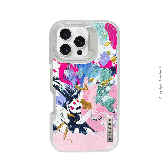 Funda ULTRA resistente transparente pintada a mano para iPhone 16 Pro - Tess