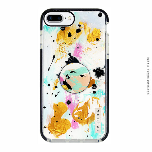 Set de funda ultra protectora, holder match y mica vidrio templado, pintada a mano para iPhone 7 / 8 Plus - Virgil