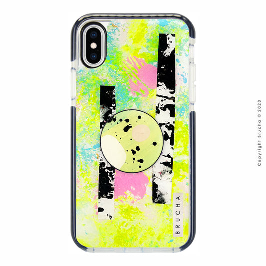 Set de funda ultra protectora, holder match y mica vidrio templado, pintada a mano para iPhone Xs Max - Kroos