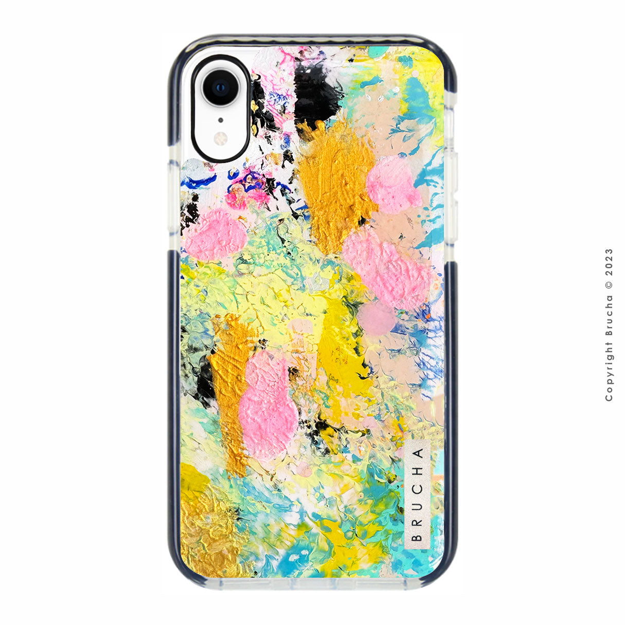 Funda ultra protectora pintada a mano para iPhone XR - Yellow