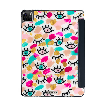 Funda ultra protectora para iPad pintada a mano pieza única - I See You