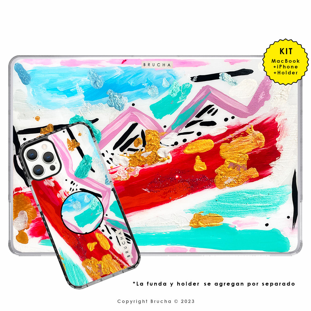 Funda ultra protectora para MacBook pintada a mano pieza única - Balu