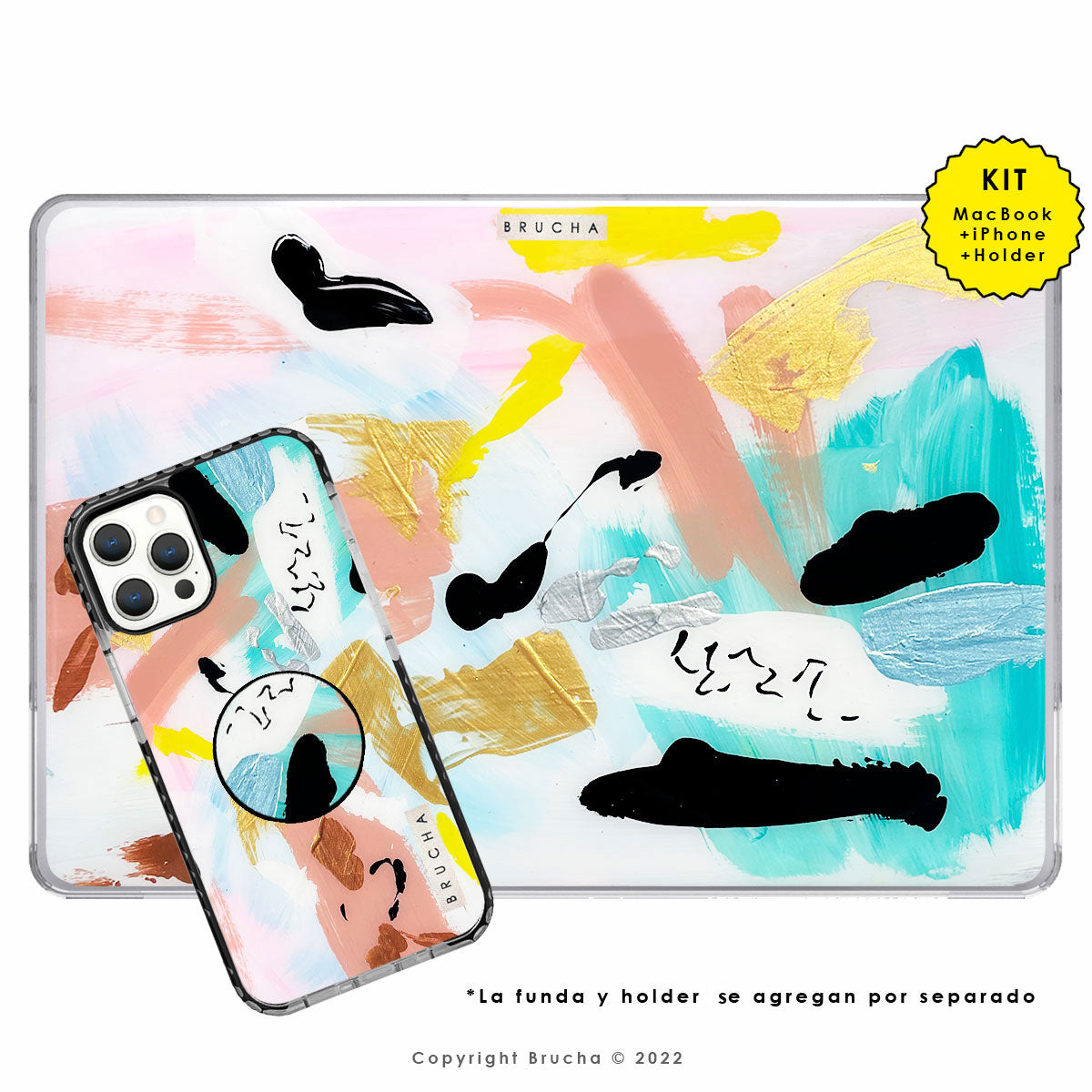 Funda ultra protectora para MacBook pintada a mano pieza única - Eva