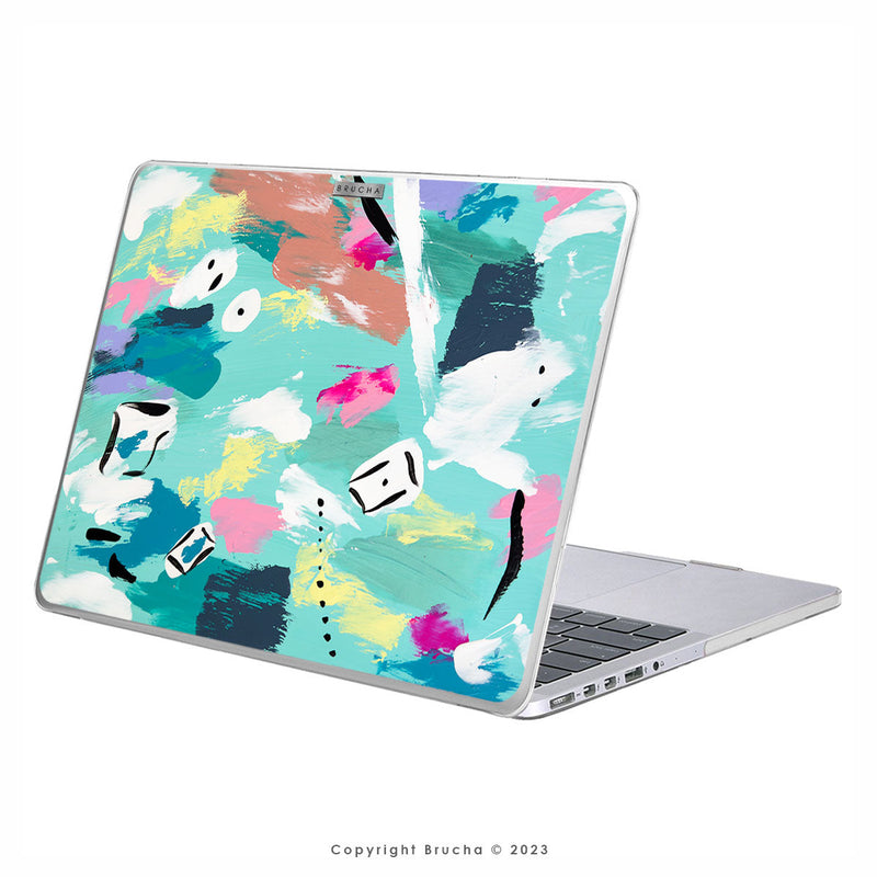 Funda ultra protectora para MacBook pintada a mano pieza única - Laila