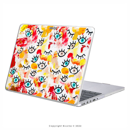 Funda ultra protectora para MacBook pintada a mano pieza única - I See You Red