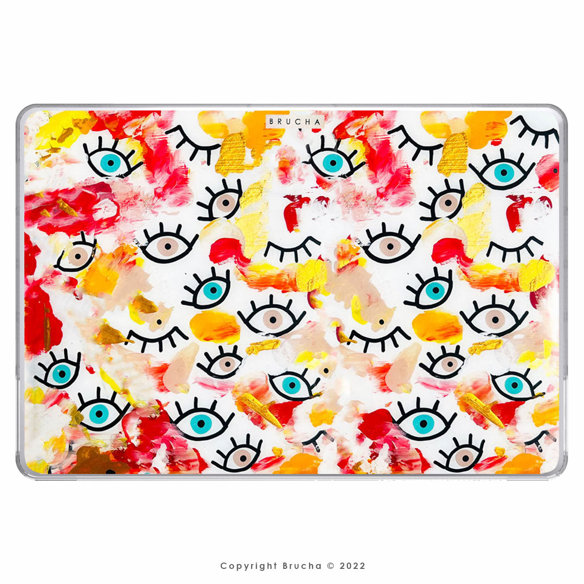 Funda ultra protectora para MacBook pintada a mano pieza única - I See You Red