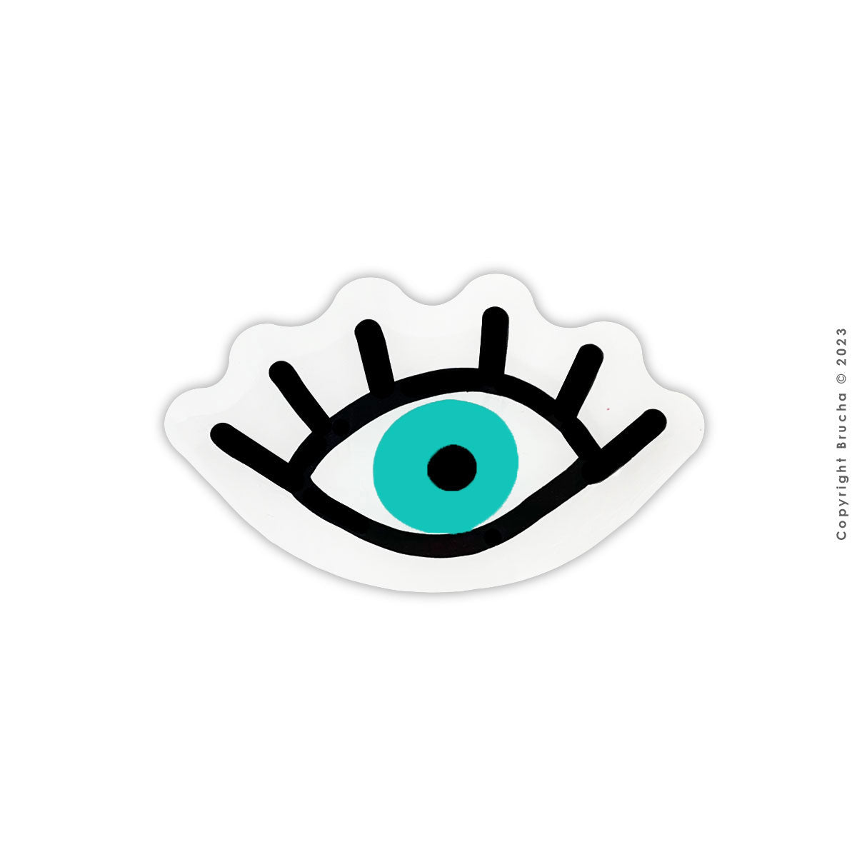 Sticker pintada a mano - I See You Aqua