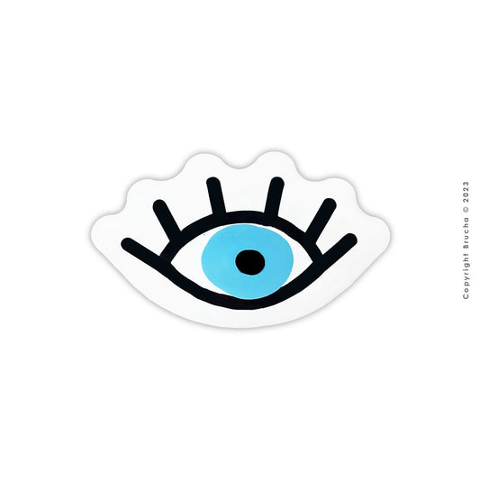 Sticker pintada a mano - I See You Azul