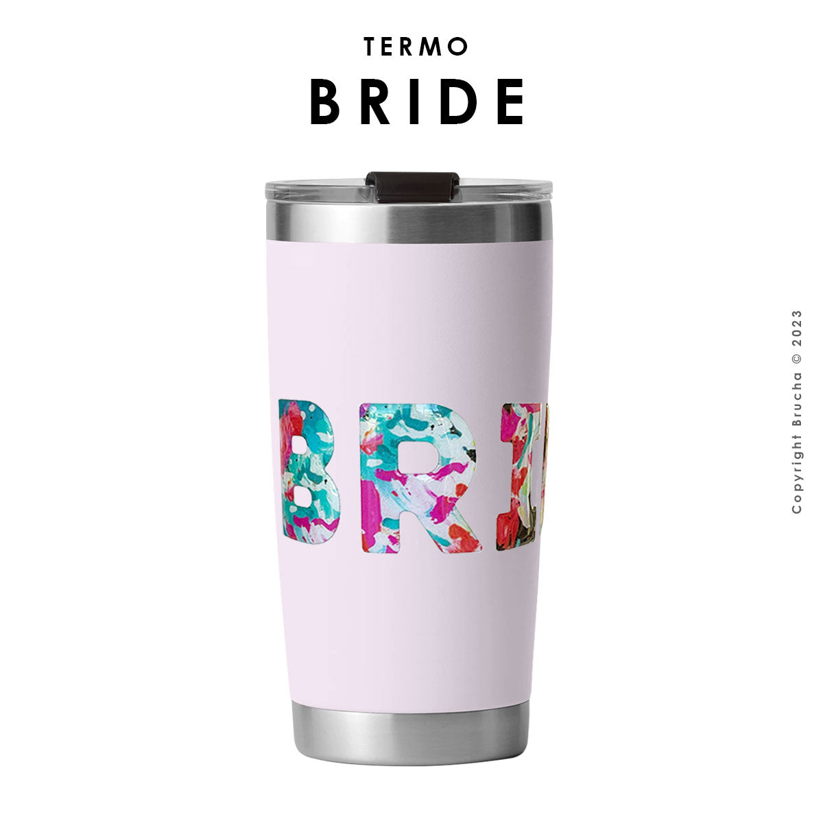 Termo BRIDE con Inicial Colores 20 oz