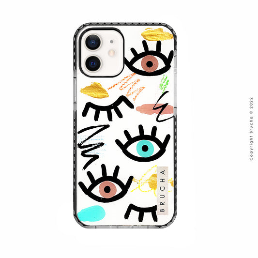 Funda ultra protectora pintada a mano para iPhone 12 mini –EYES