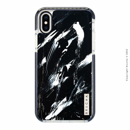 Funda ultra protectora pintada a mano para iPhone X Max - Black