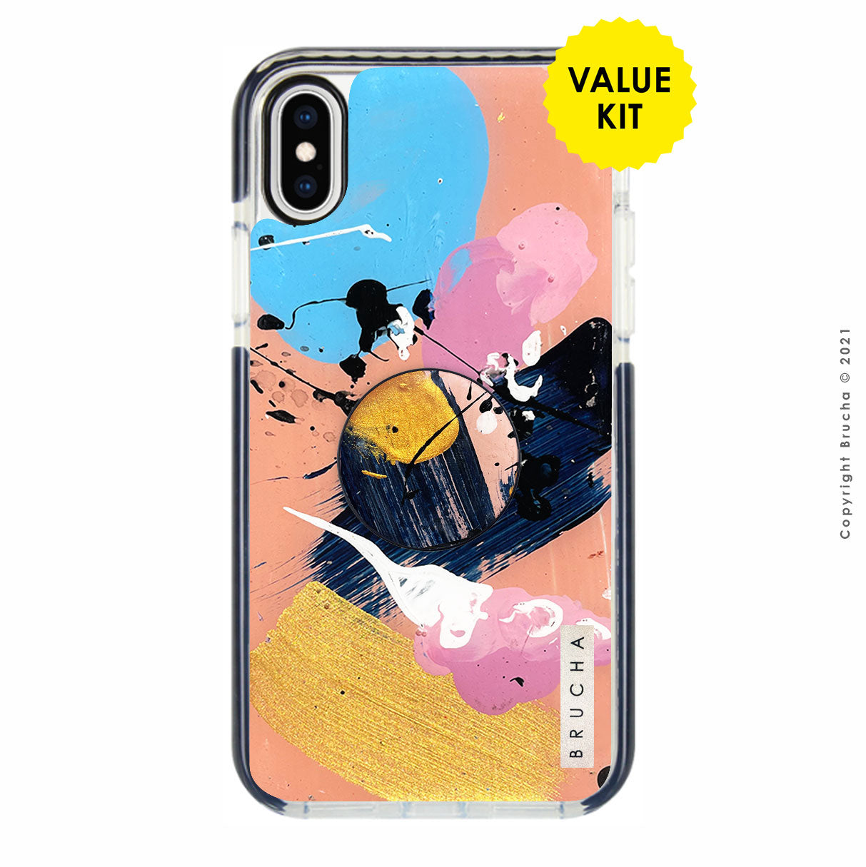 Funda ultra protectora pintada a mano para iPhone X Max Value Kit – Oma