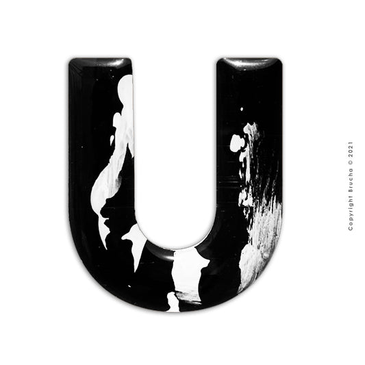 U -B&W sticker